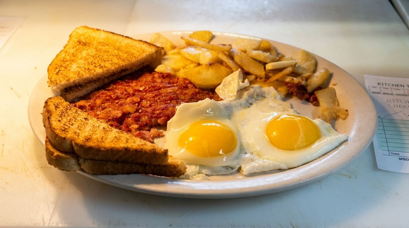 Corned Beef Hash w/2 Eggs, Toast & Jelly
