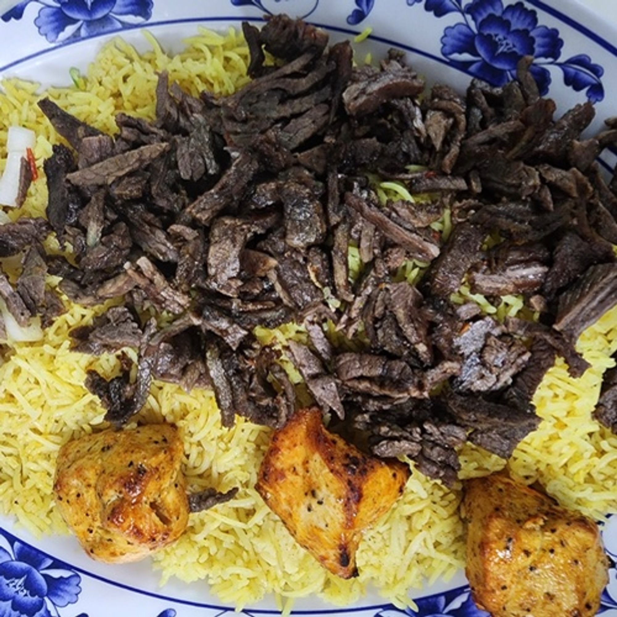 Chicken Tawook with Beef Shawarma Platter