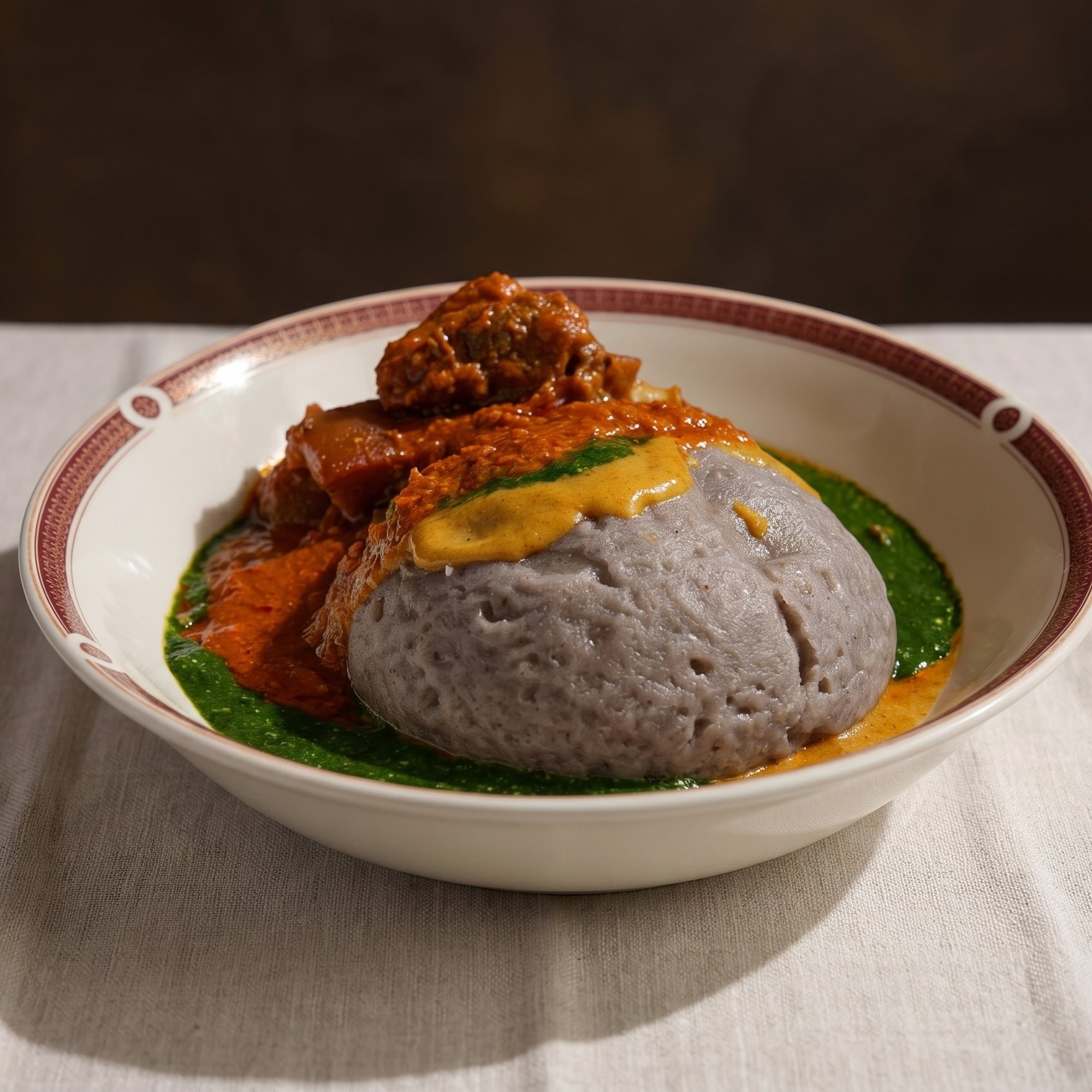 Gbegiri with Amala