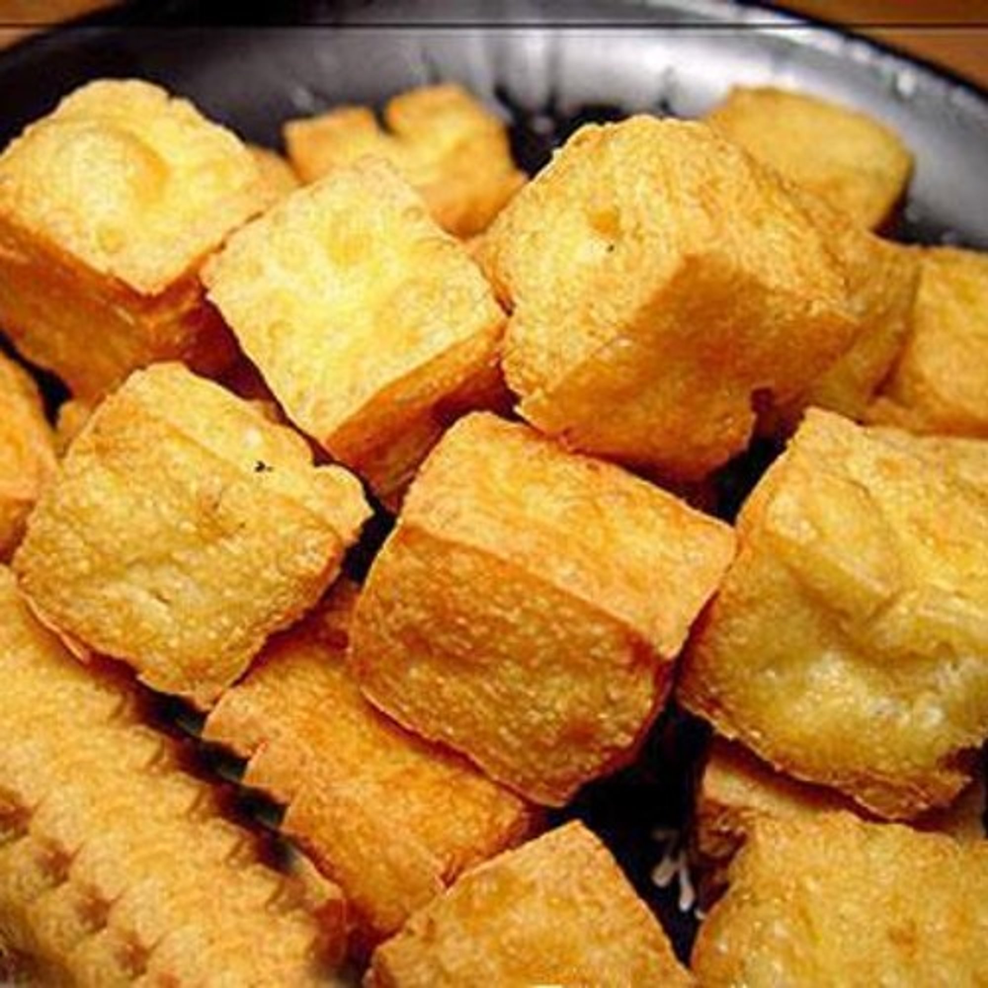 Đậu Hủ Chiên Giòn / Fried Tofu with Buttered Scallions