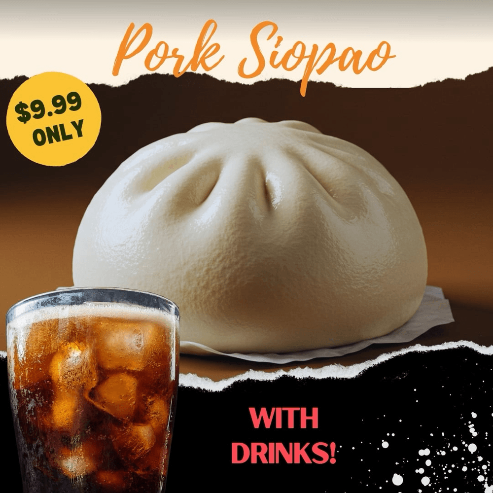 Siopao and Drinks