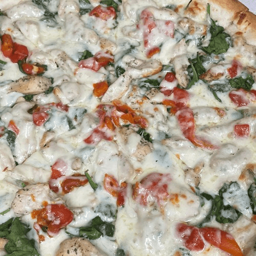 Chicken Roasted Peppers Pizza
