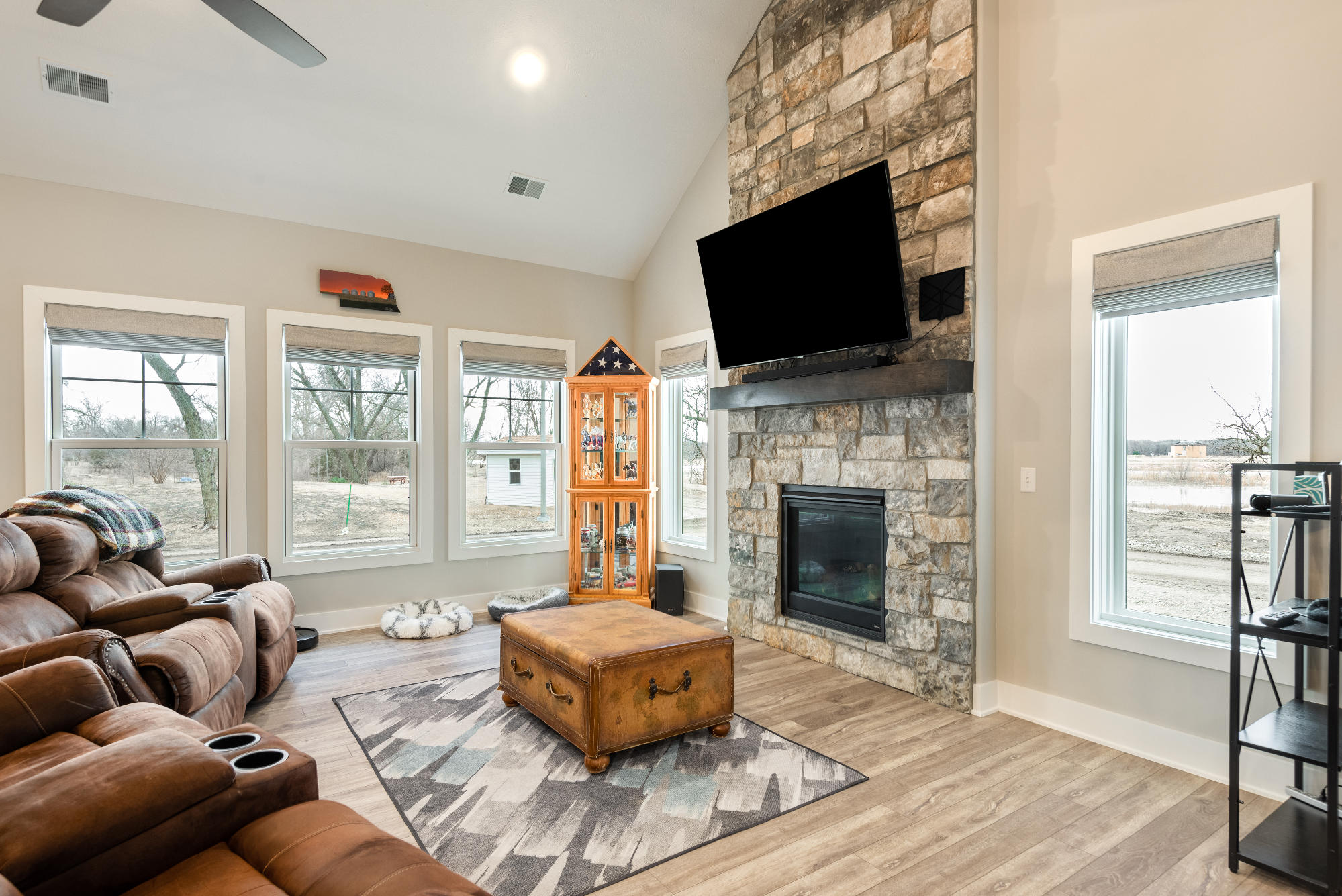 Roman Shades Living Room