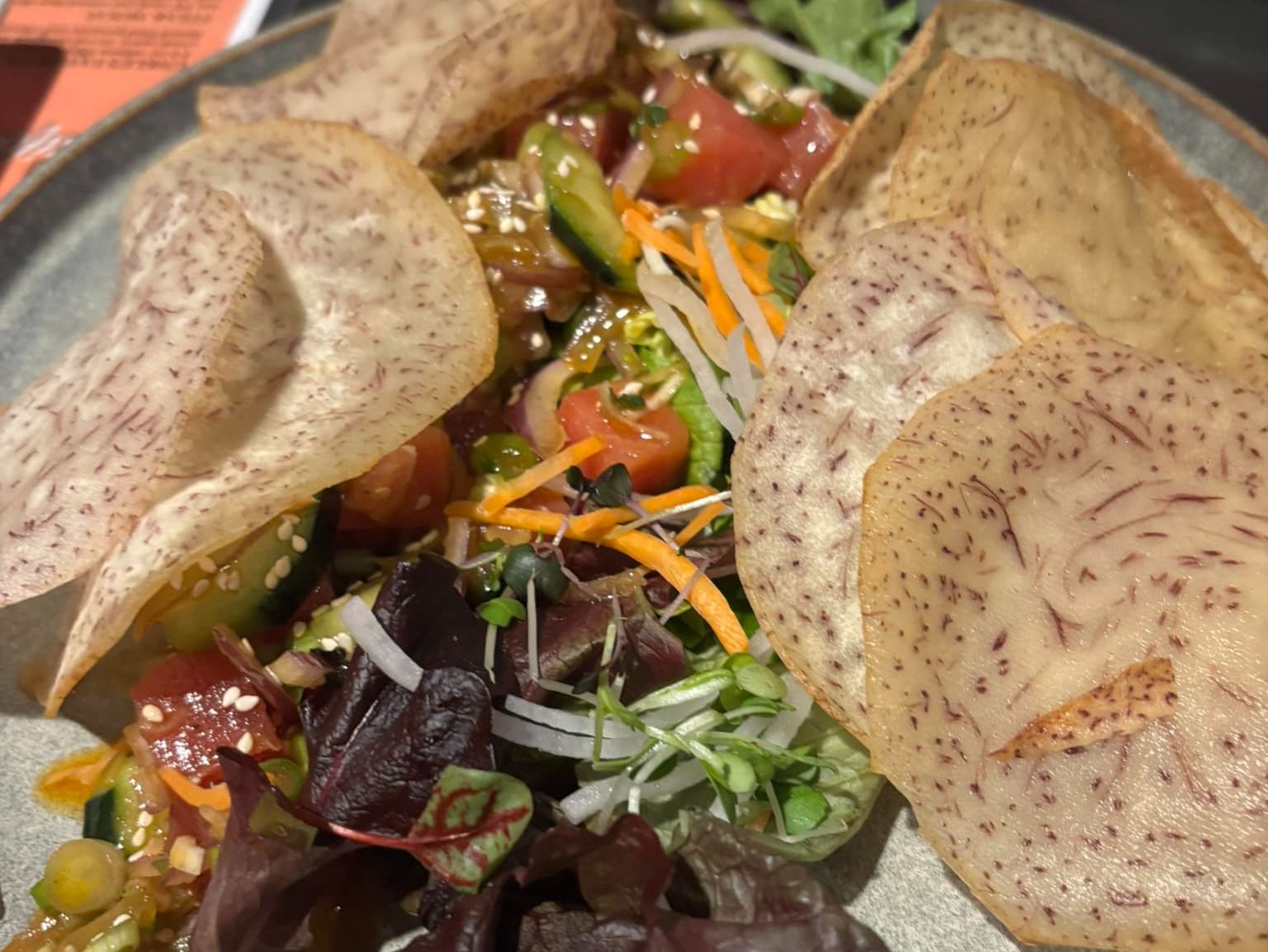 Shoyu Poke w/ Taro Chips