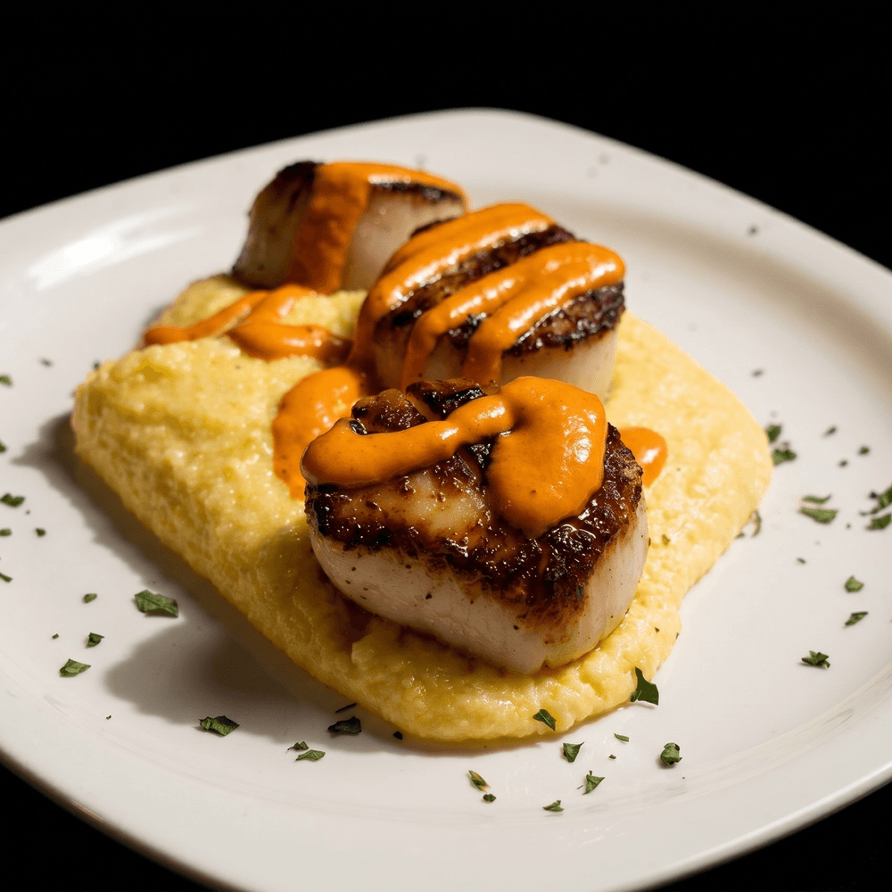 Scallops Con Polenta