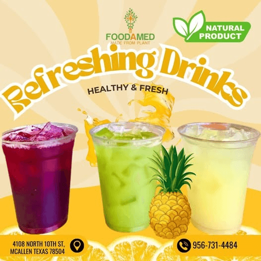Pineapple, Ginger, Lime Drink, 16oz