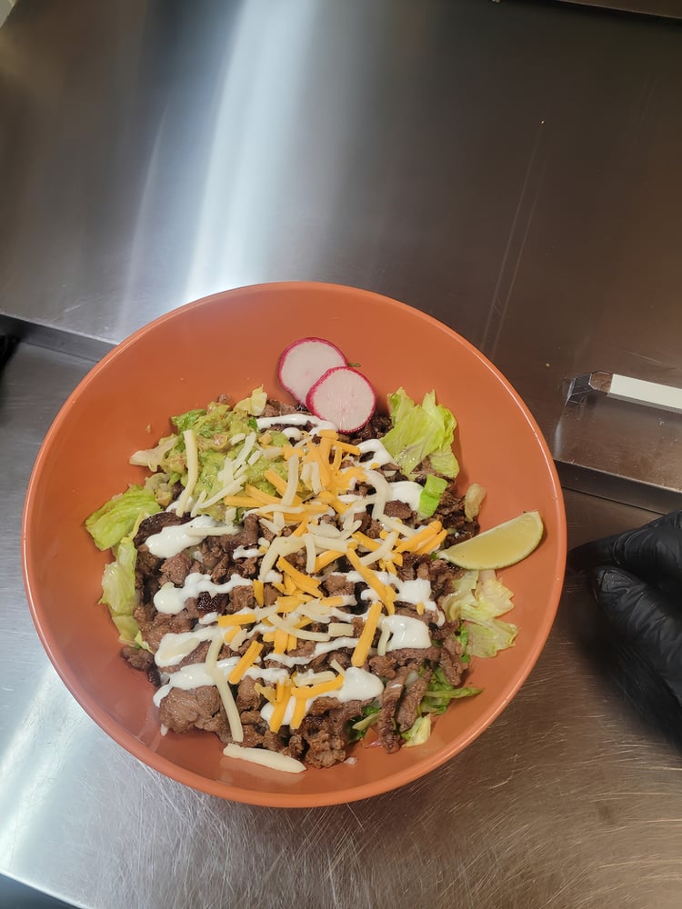 Grilled steak burrito bowl