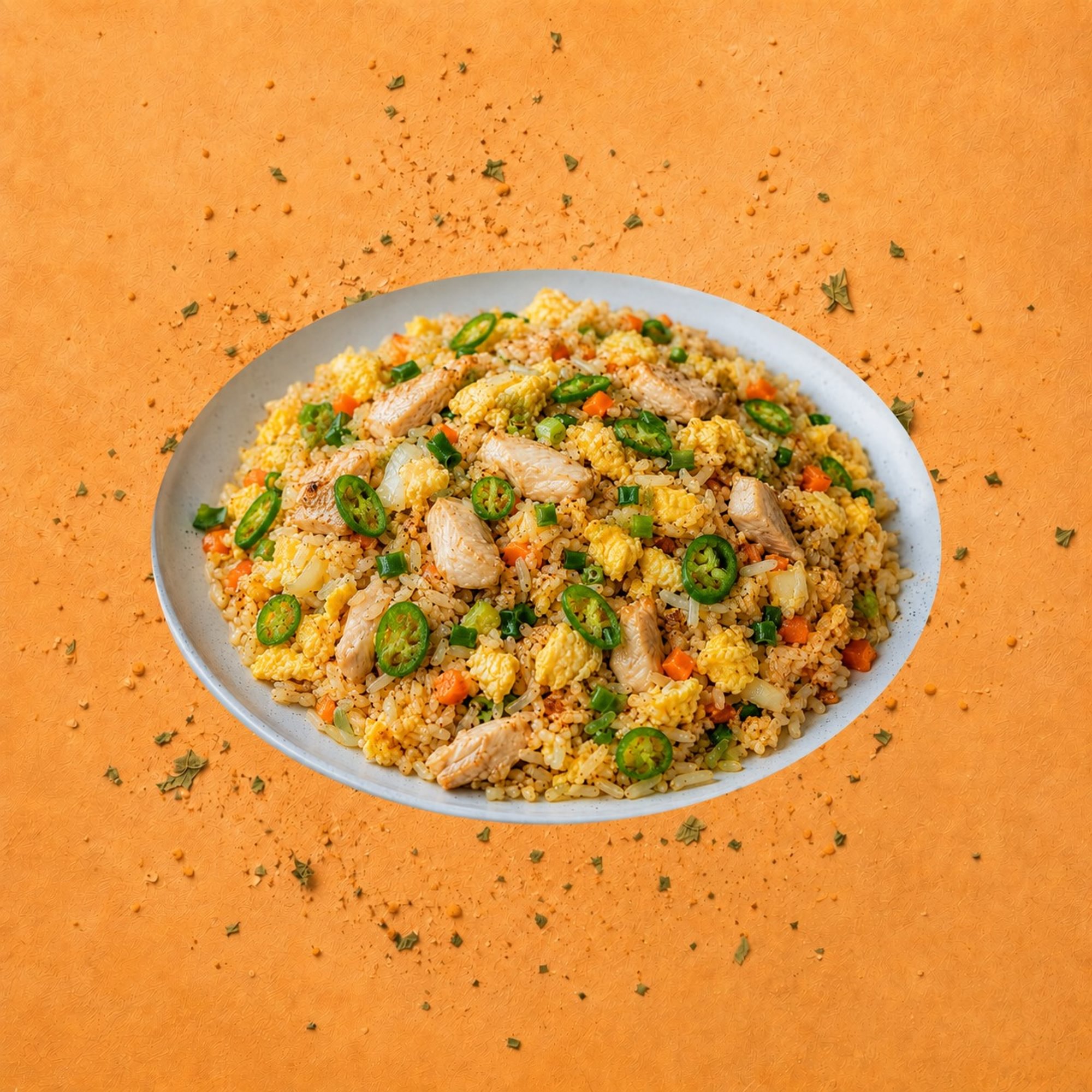Green Chilli Double Egg Fried Rice