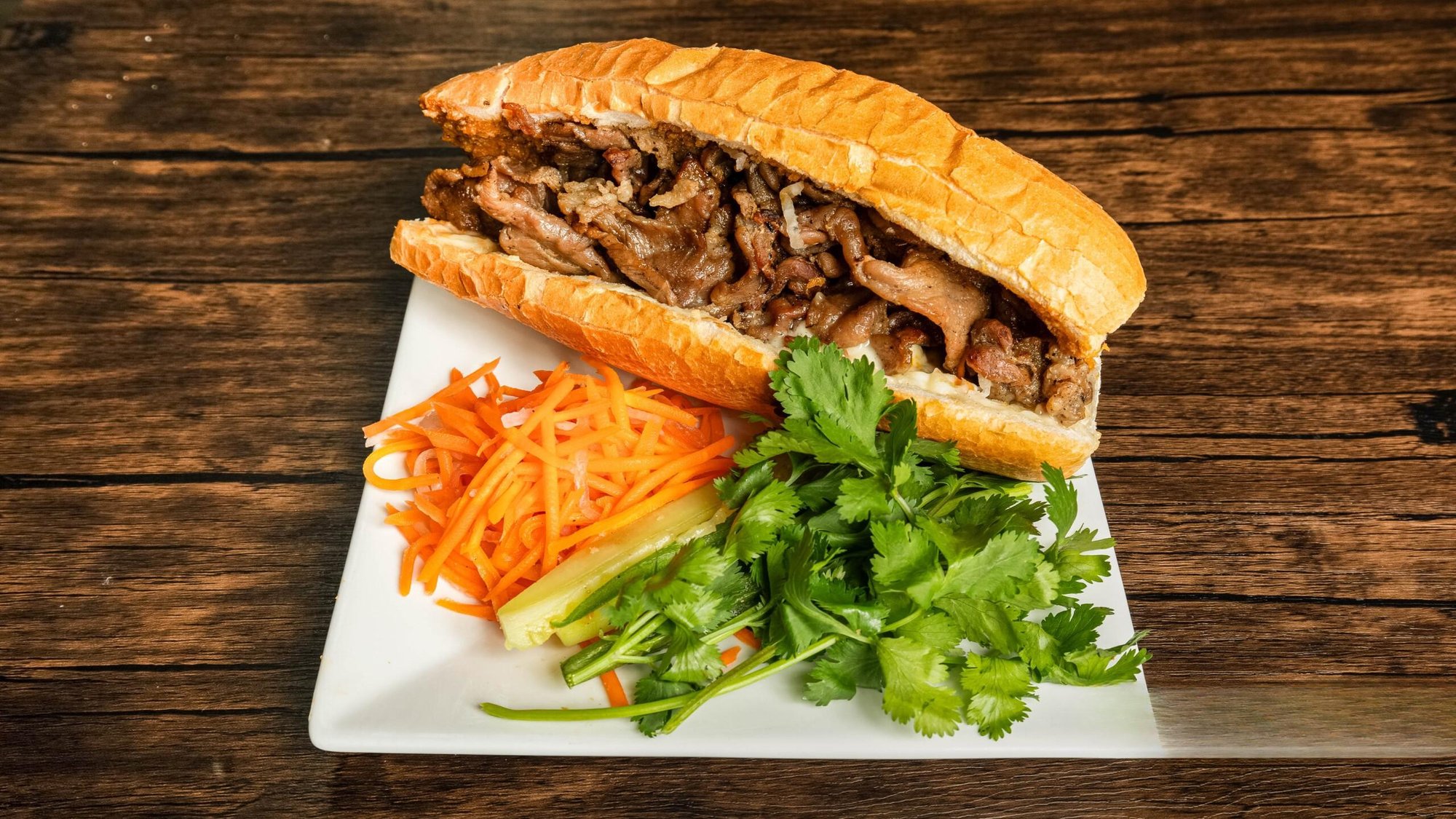 S1. Vietnamese Baguette Sandwich with Grilled Pork