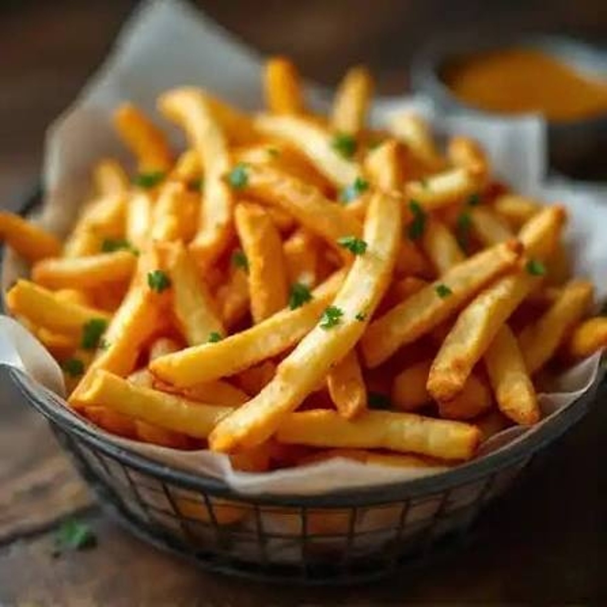 FRENCH FRIES delicious, crispy coated fries