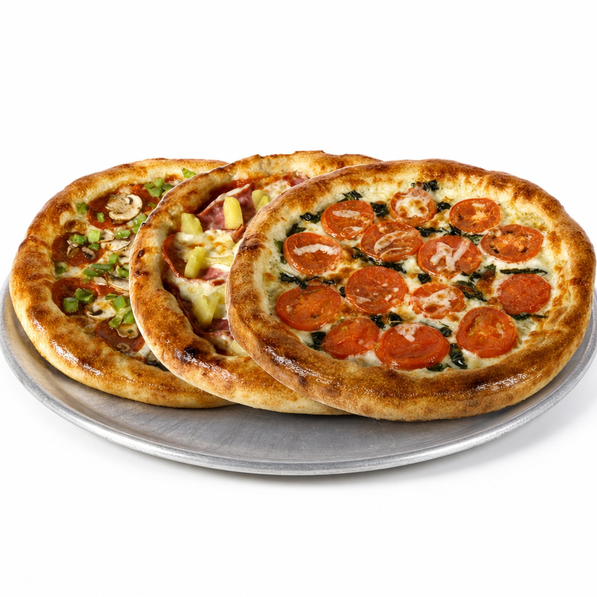 3 Small 2-Topping Pizzas