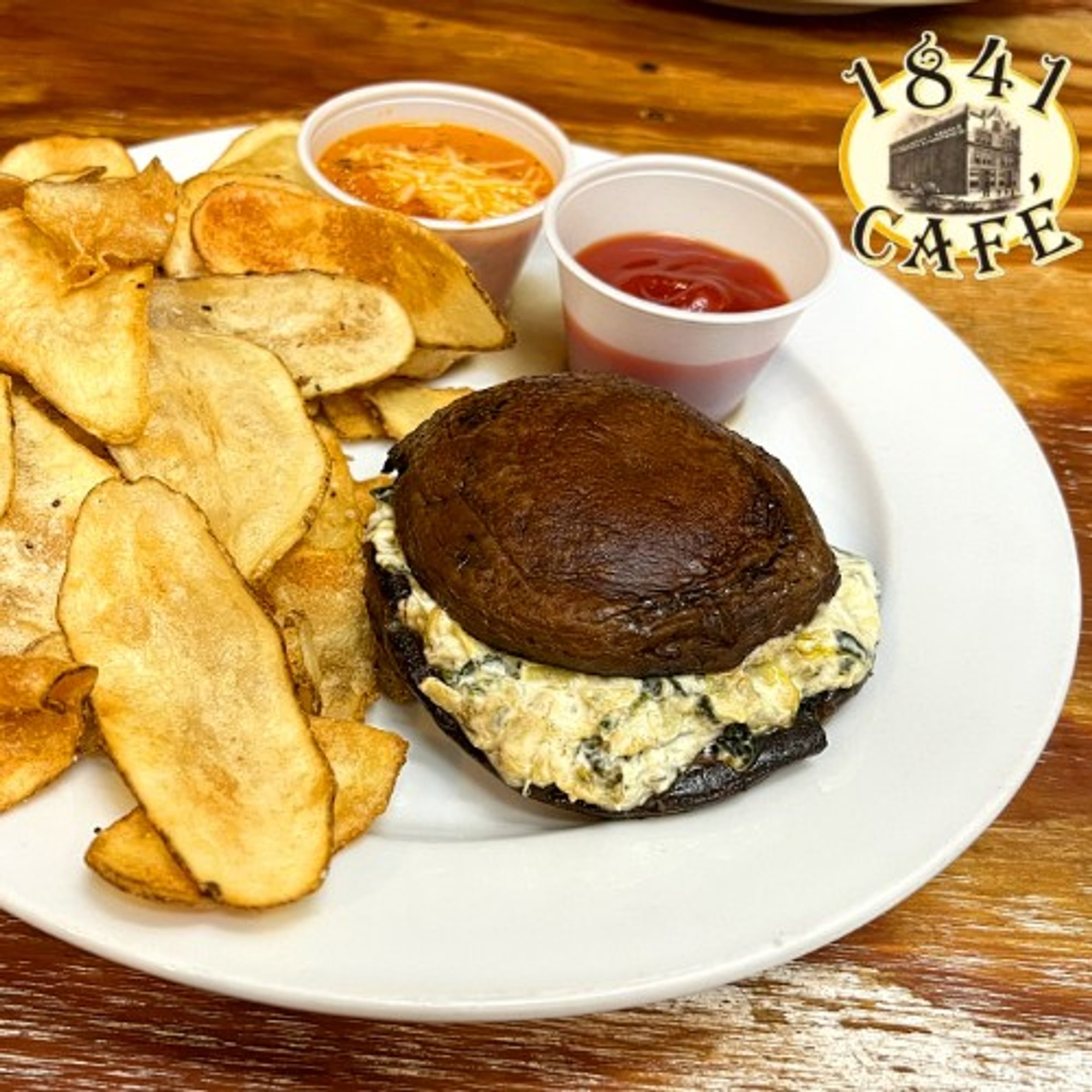 "Green Mountain" Spinach Stuffed Portobello