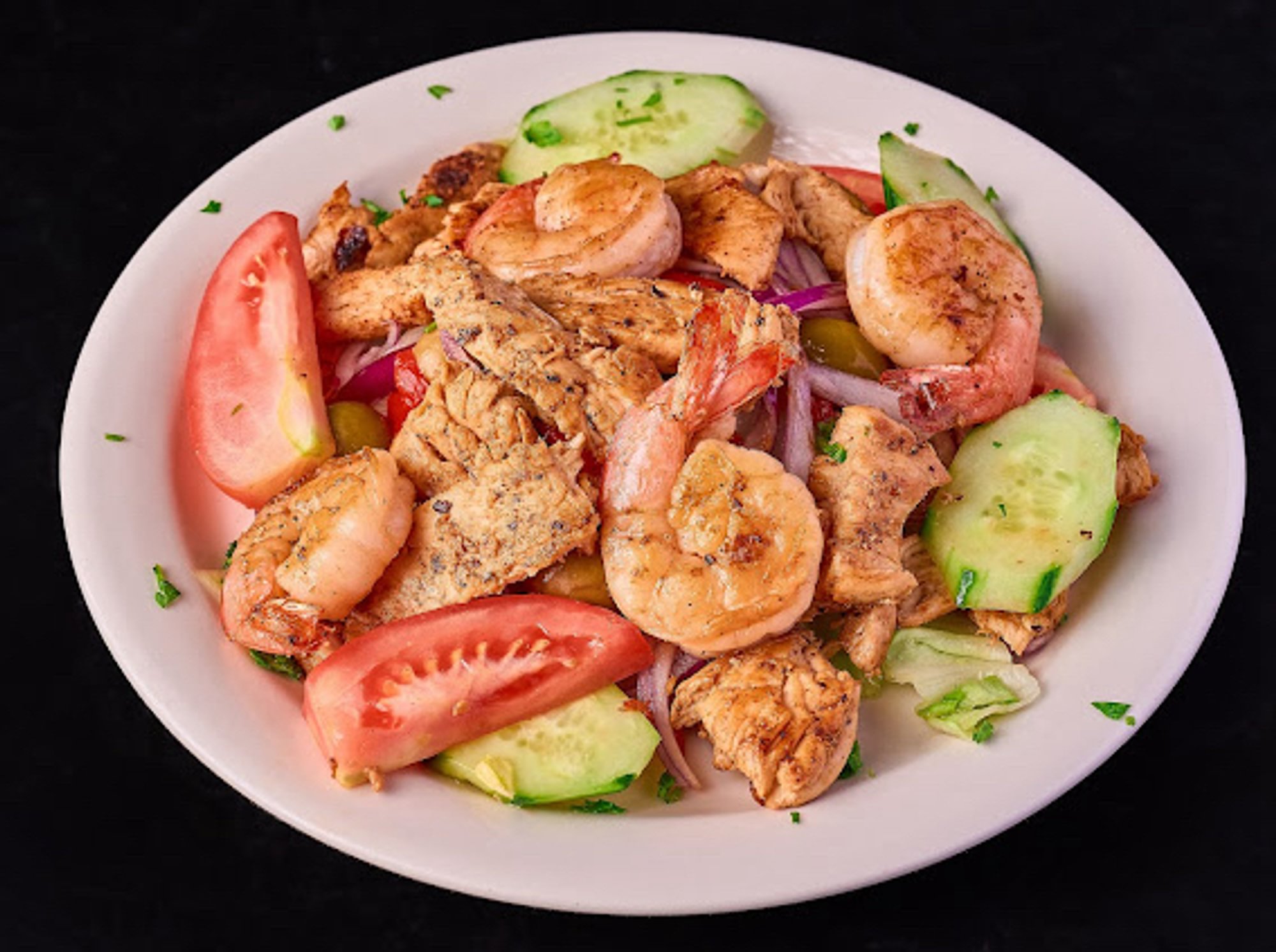 Grilled Chicken & Shrimp Salad