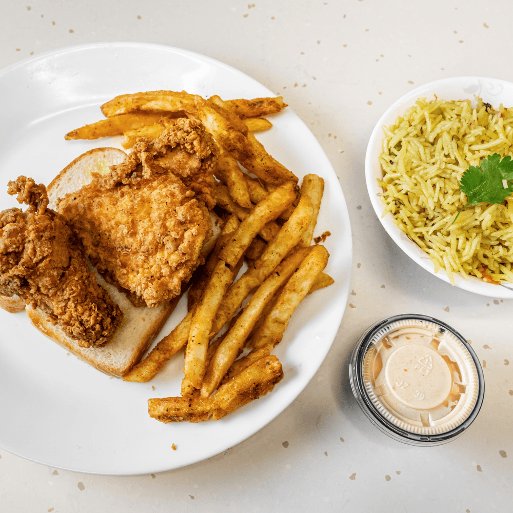 Chicken, Fries + Rice Combo