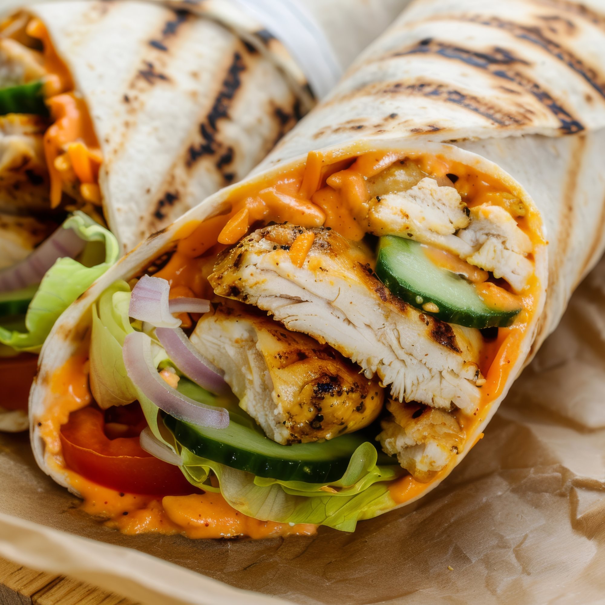 Buffalo chicken wrap