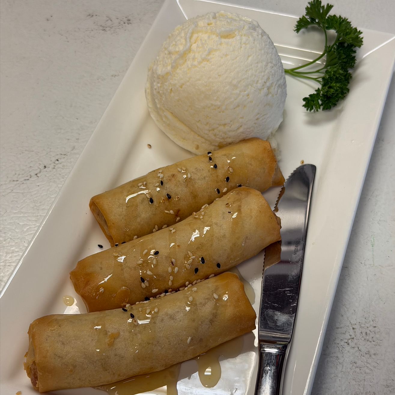 Fried Banana Ice Cream