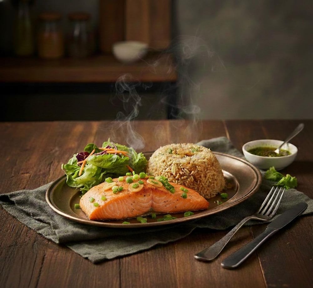 Garlic Fried Rice [Salmon]