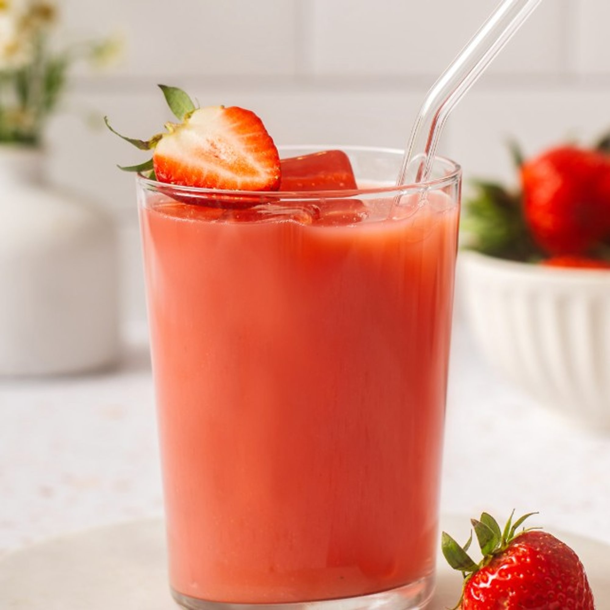Strawberry Green Thai Tea