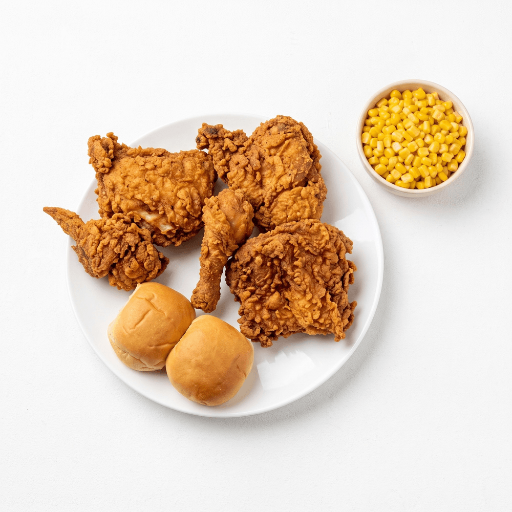 5 pc Chicken with Side and 2 Rolls