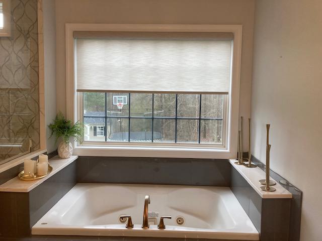 Motorized Roller Shade for your Master Bathroom!