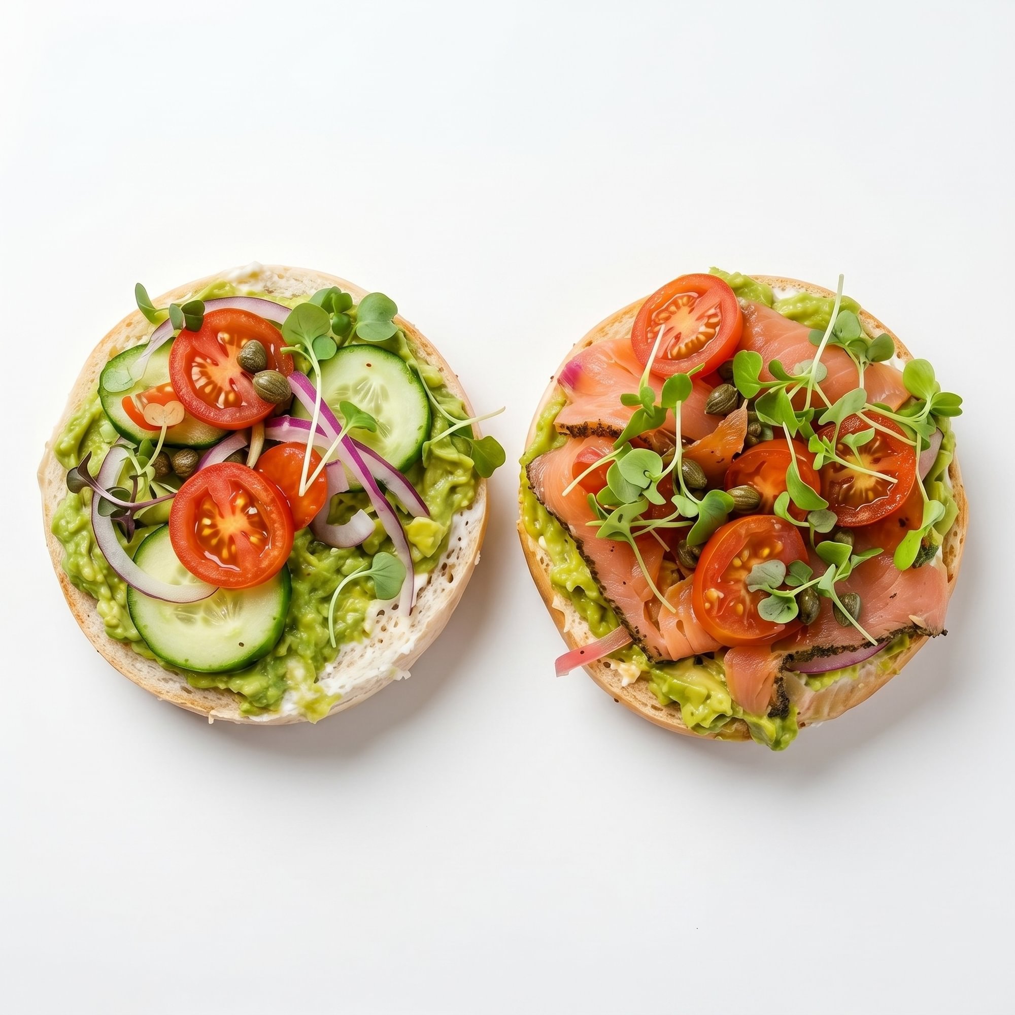 Smoked Salmon Avocado Bagel