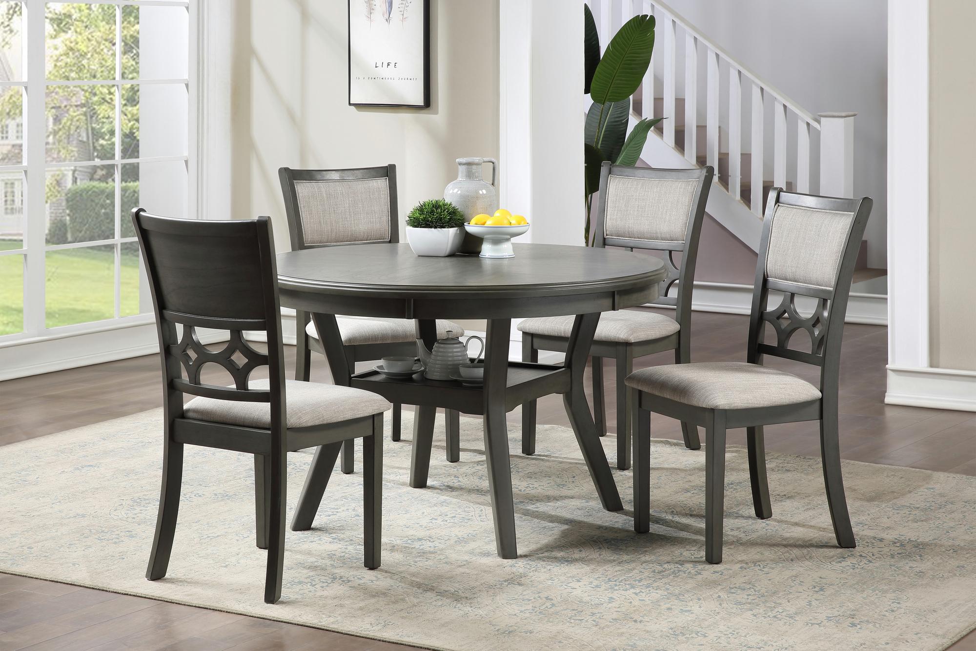 Mitchell 5-Piece Dining Set w/ Table & 4 Chairs - Gray