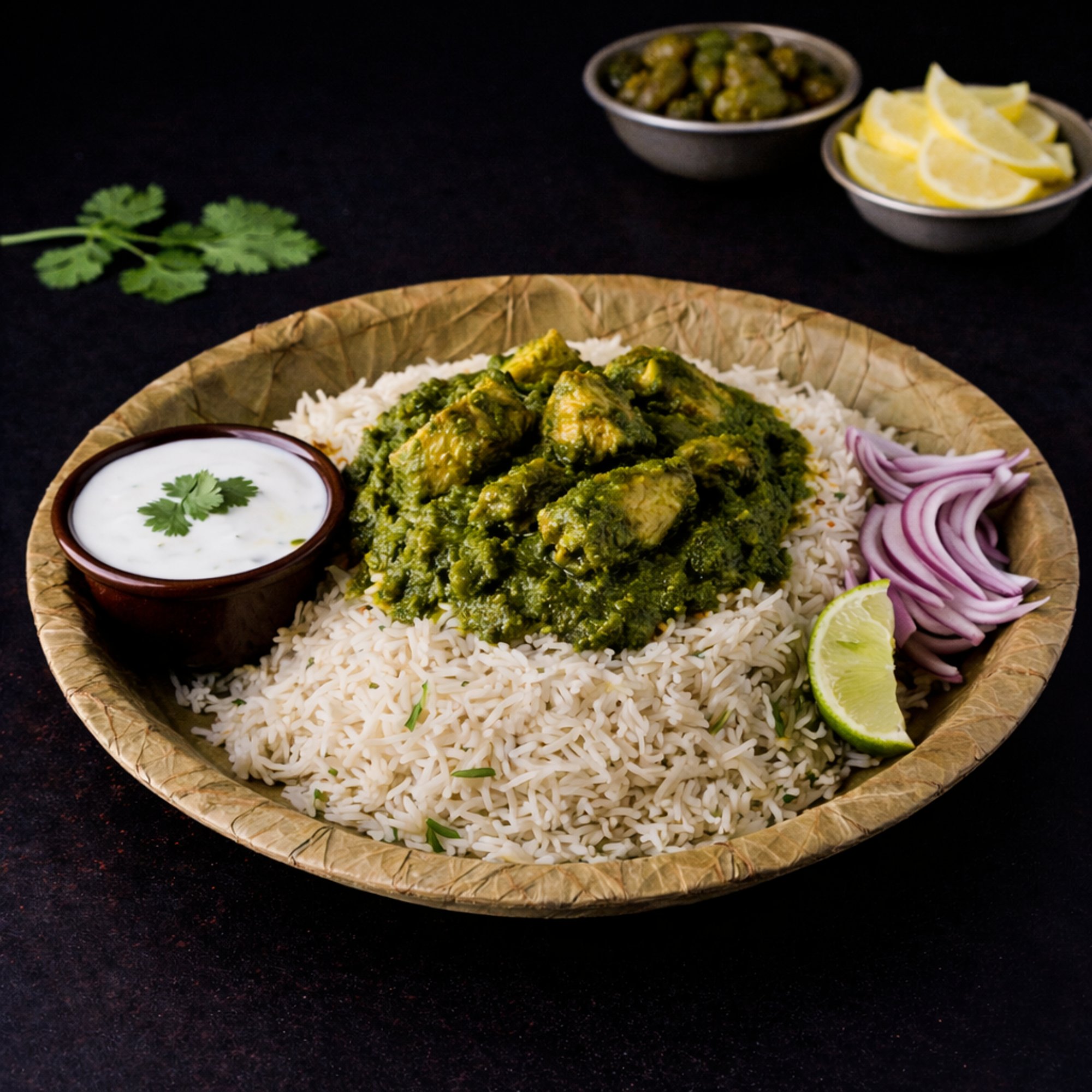 Green Chicken Pulao