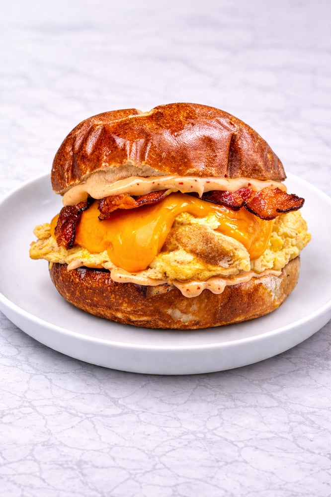 Breakfast Pretzel Bun