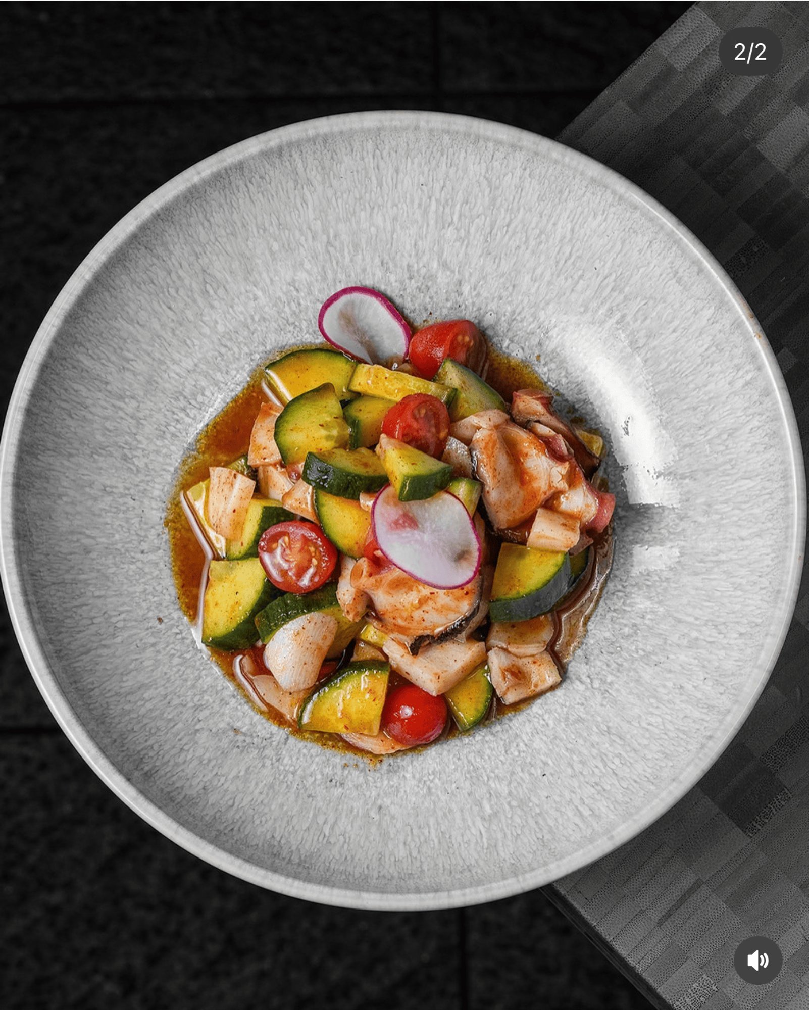 Spicy conch & octopus salad