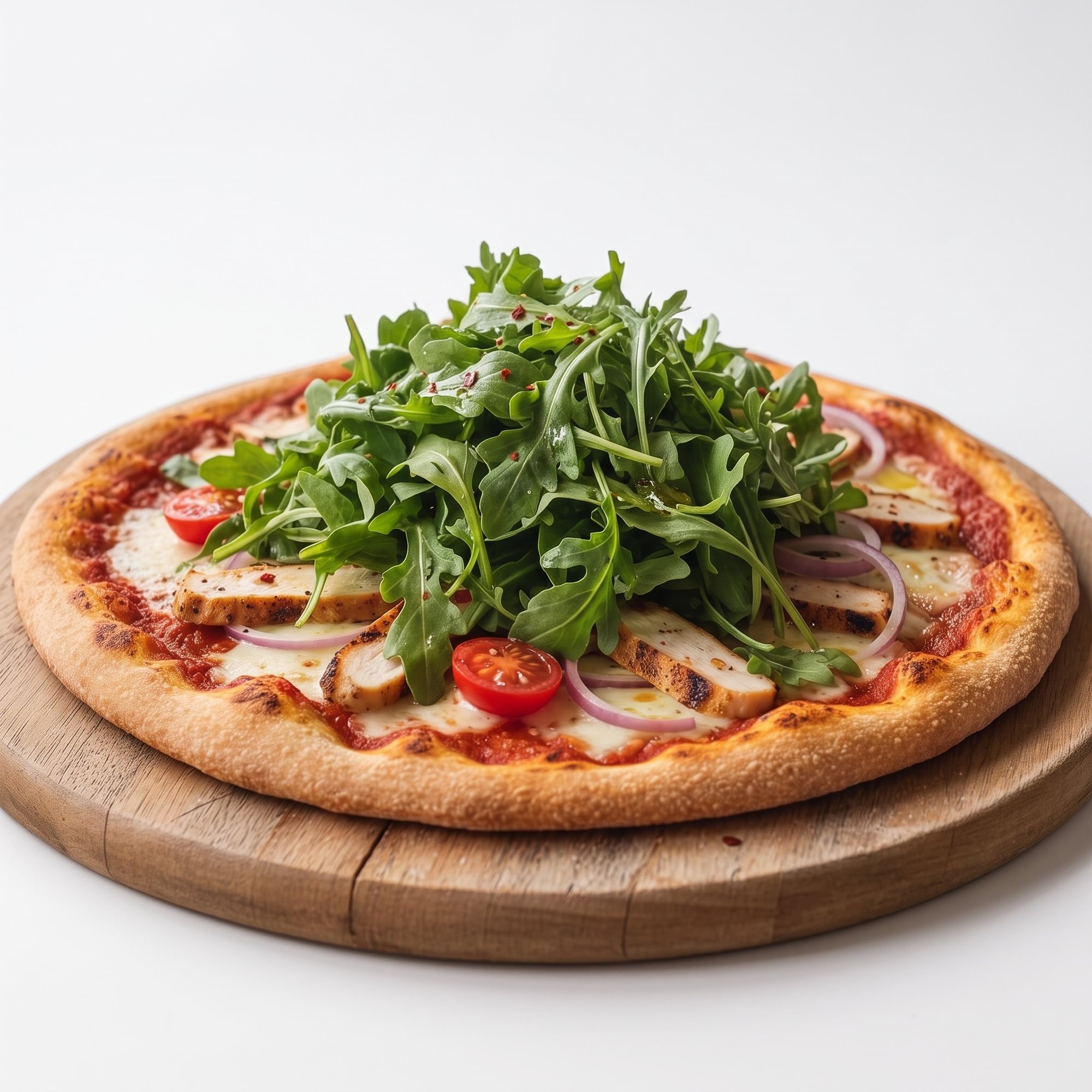 Arugula Salad Whole Wheat Pizza