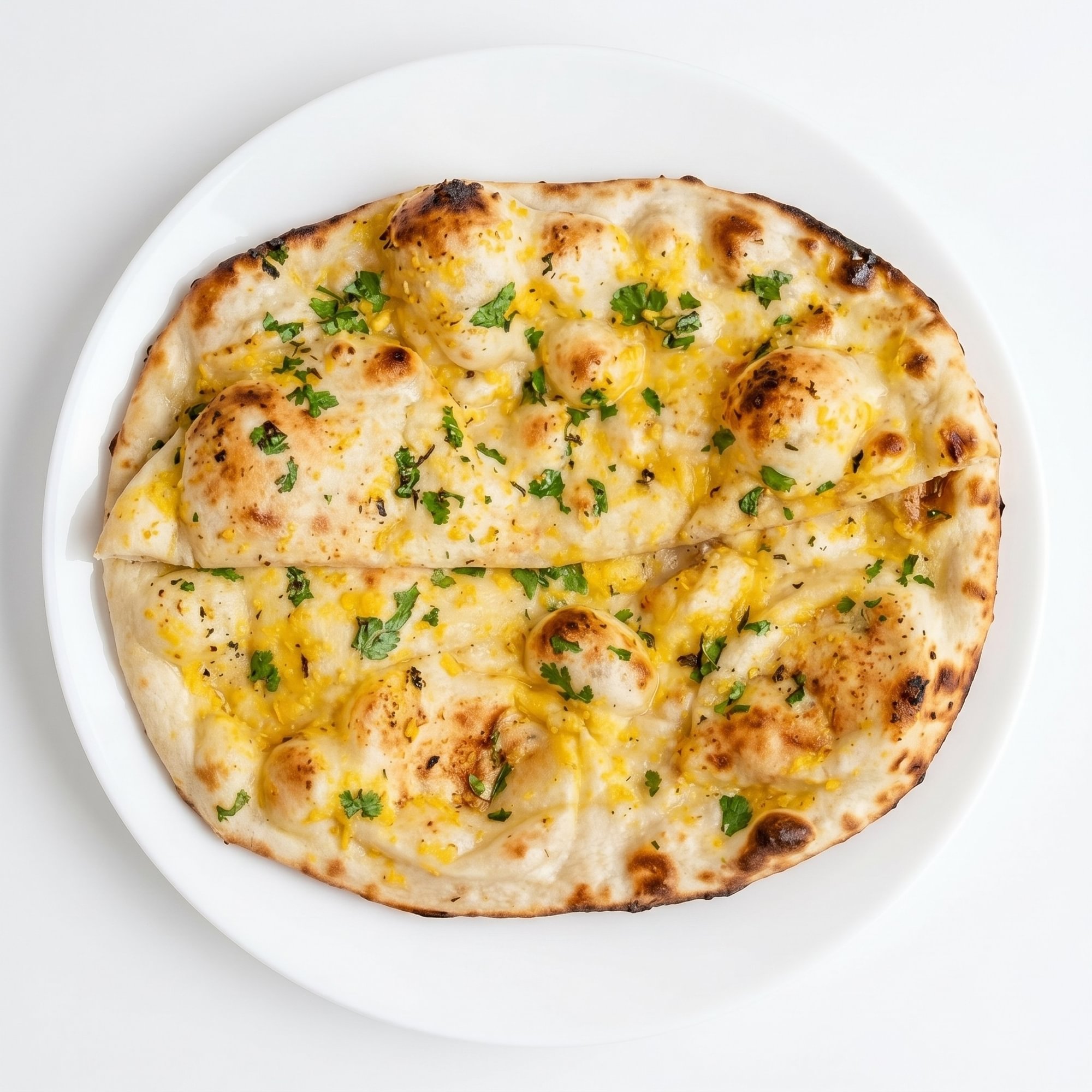 Gluten Free Pesto and Garlic Naan