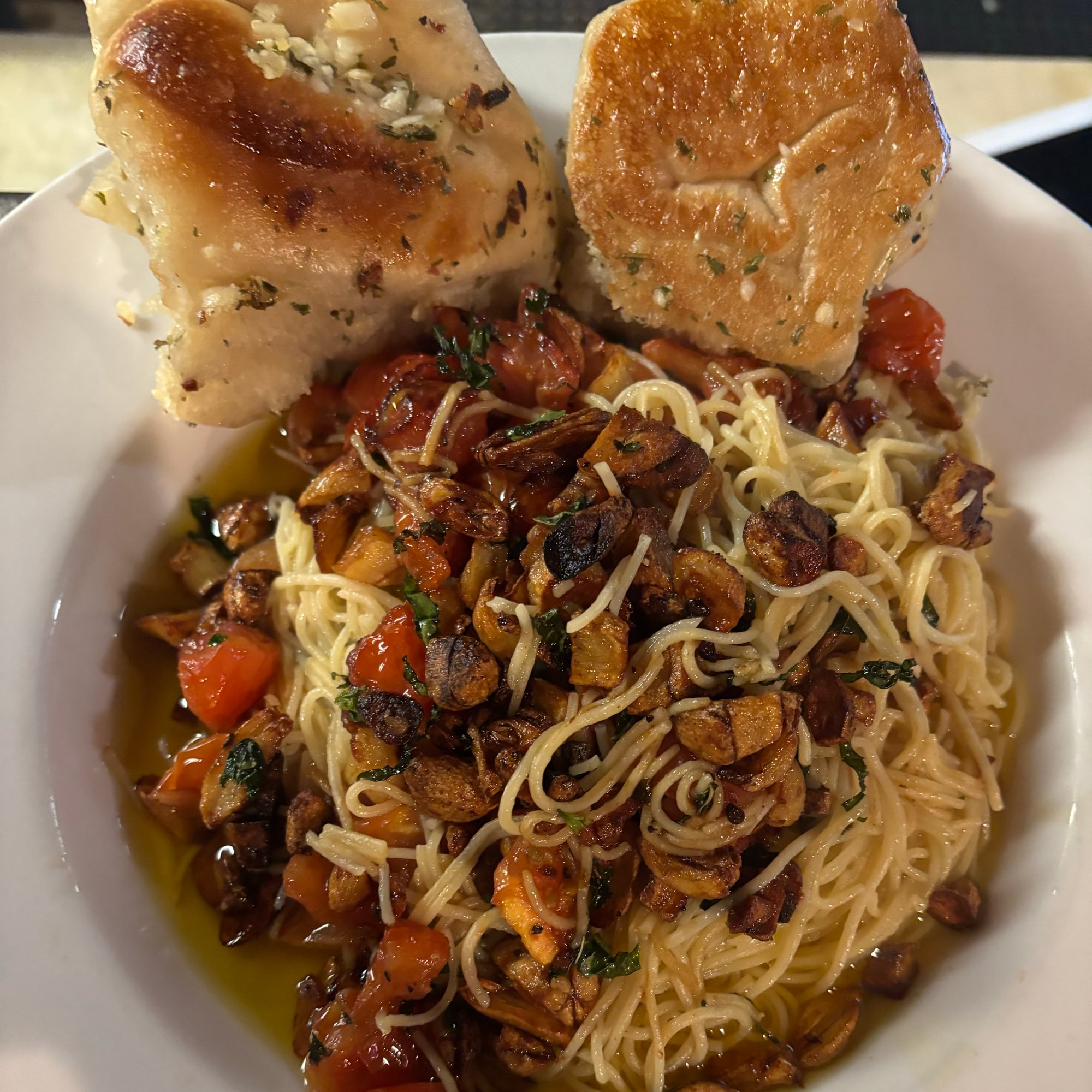 Angel Hair, Garlic & Oil