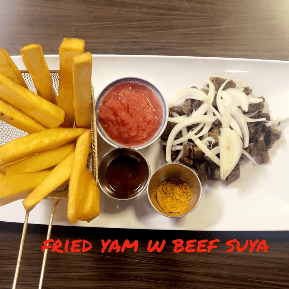 Fried Yam W Suya