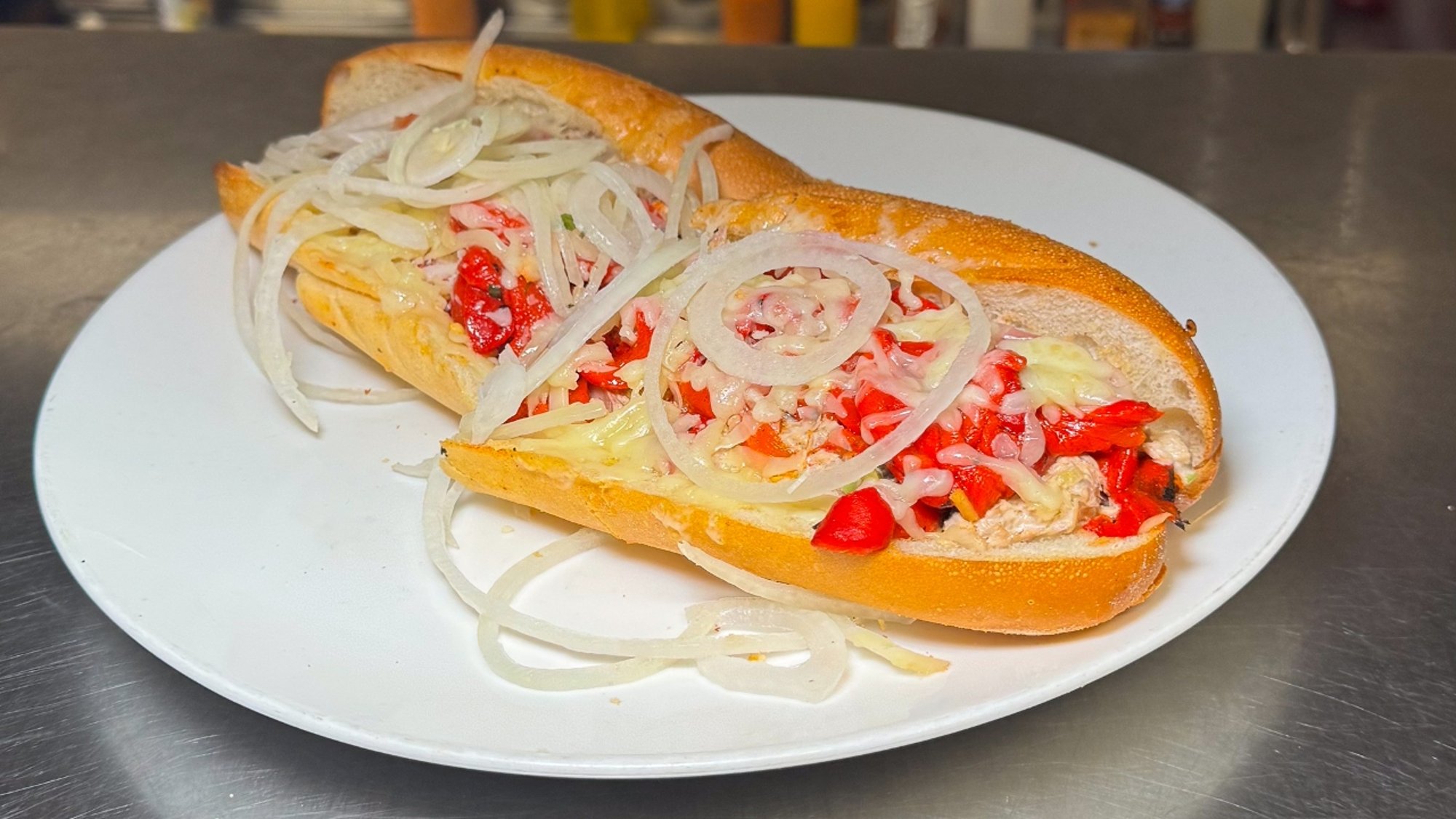 Prosciutto, Fresh Mozzarella, Roasted Peppers Cold Hoagie