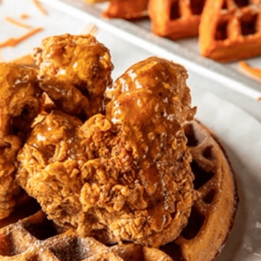Chicken and Carrot Cake Waffle