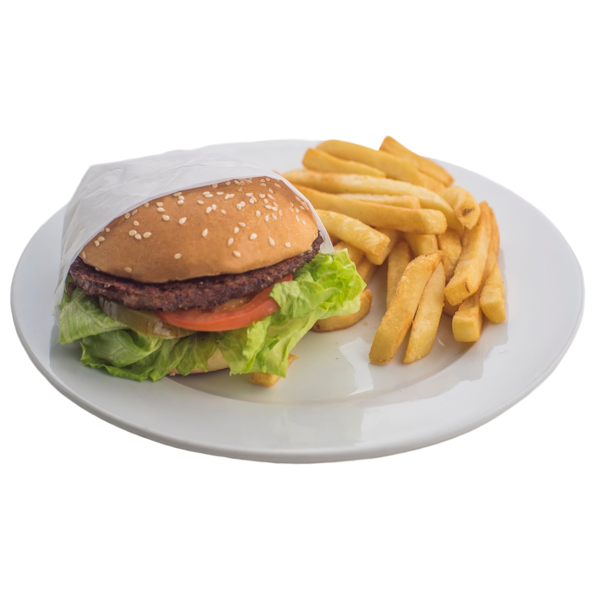 Hamburger with Fries