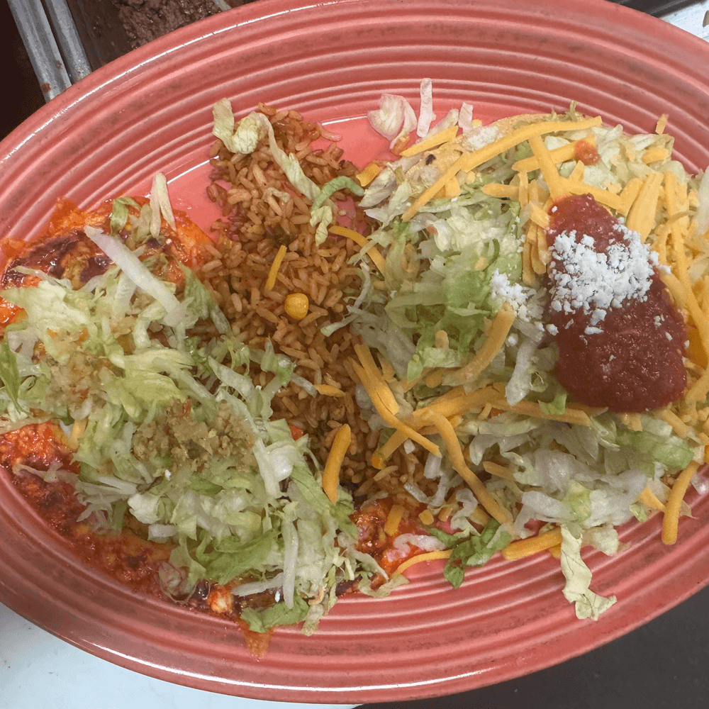 One Bean & Cheese Tostada & One Cheese Enchilada