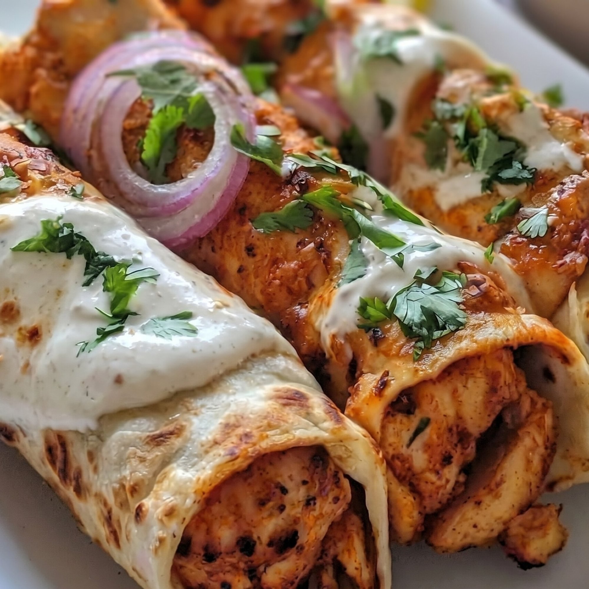 Malai Chicken Tikka Roll