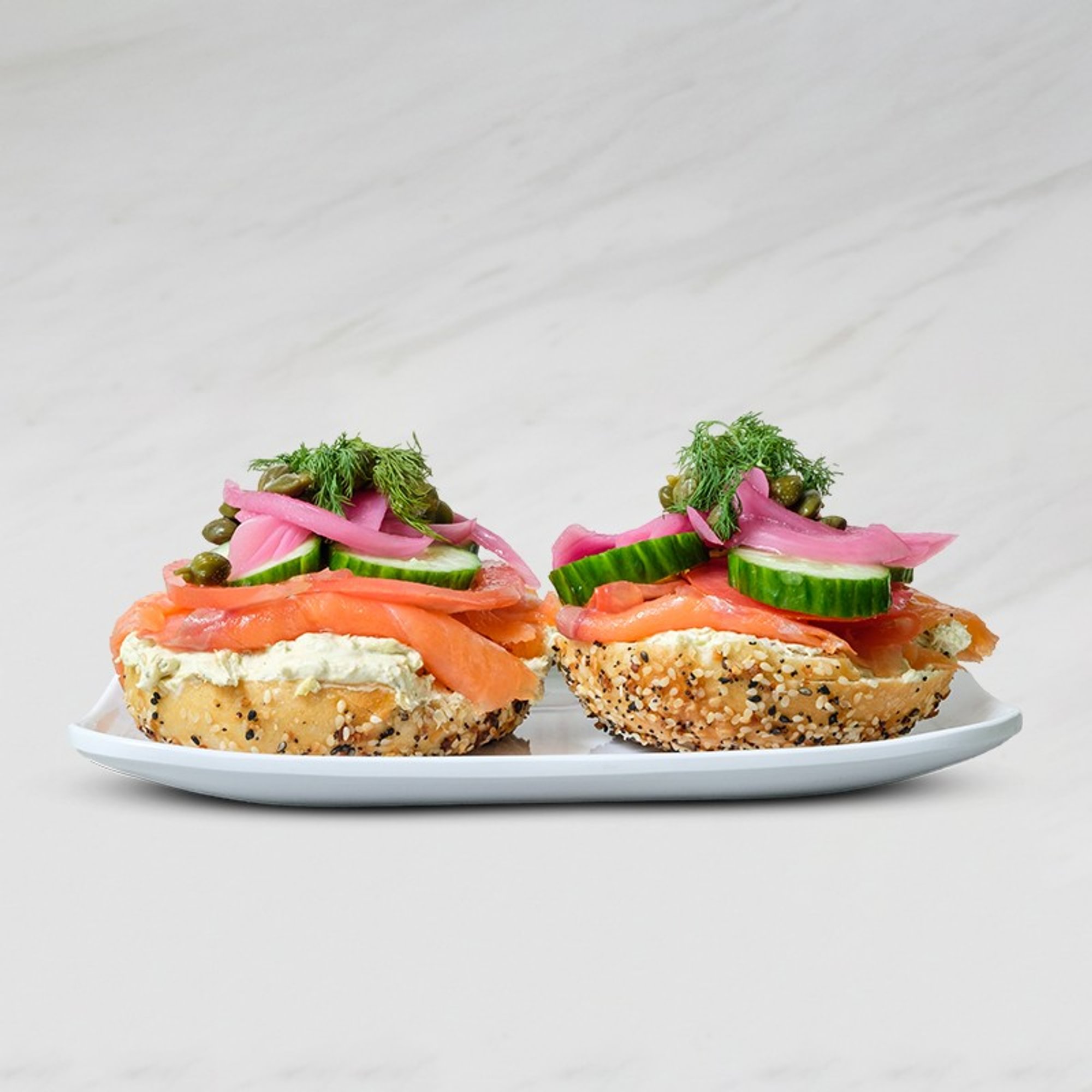 Open Face Lox Bagel