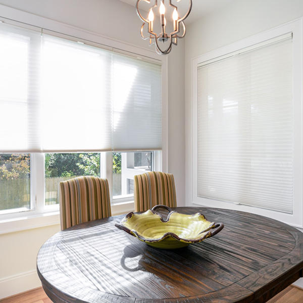 Roller shades and cellular shades can be used to control the light in your home. From light-blocking black out fabrics to light-friendly light filtering options - we have you covered. Literally! :)