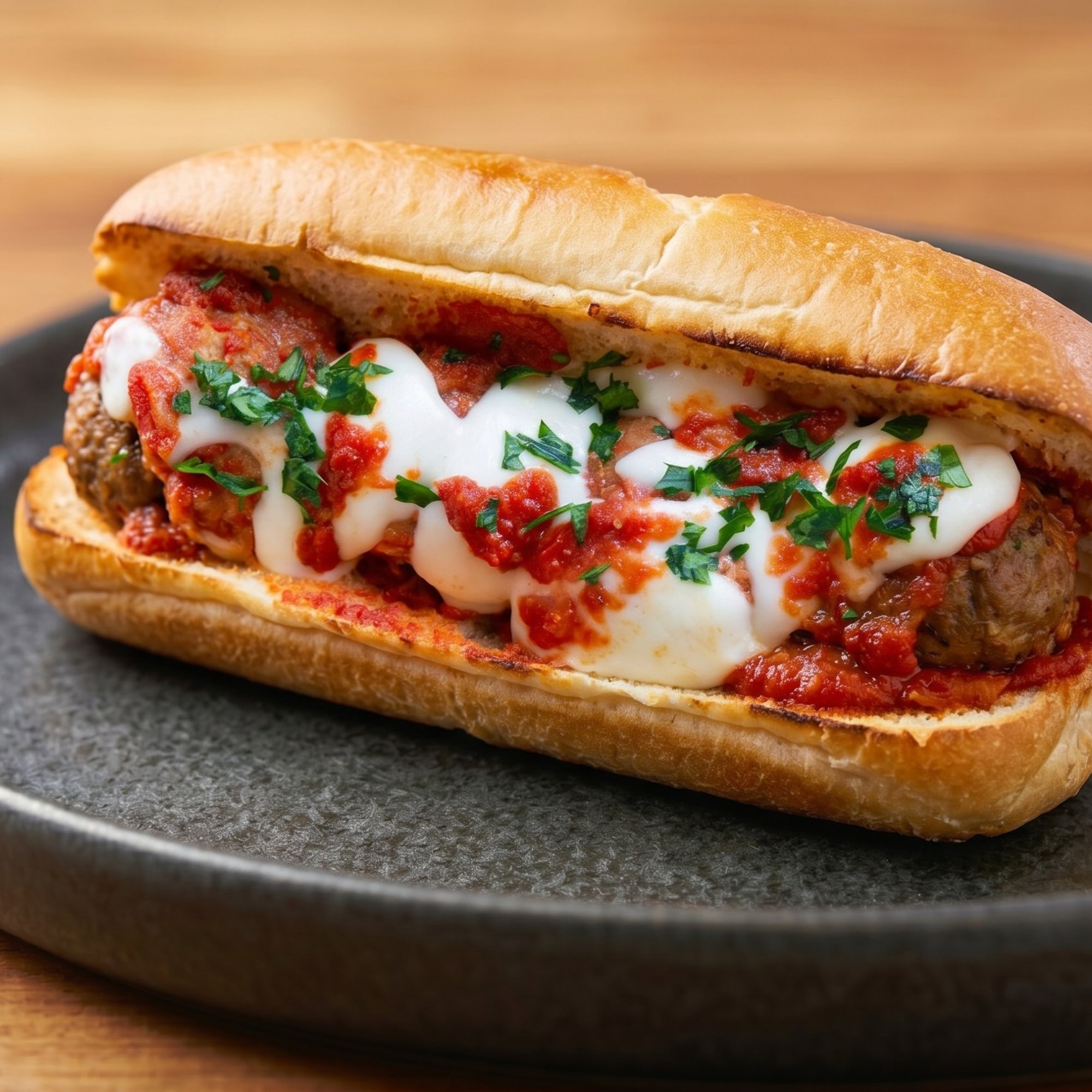 Meatball Parmigiana Sub