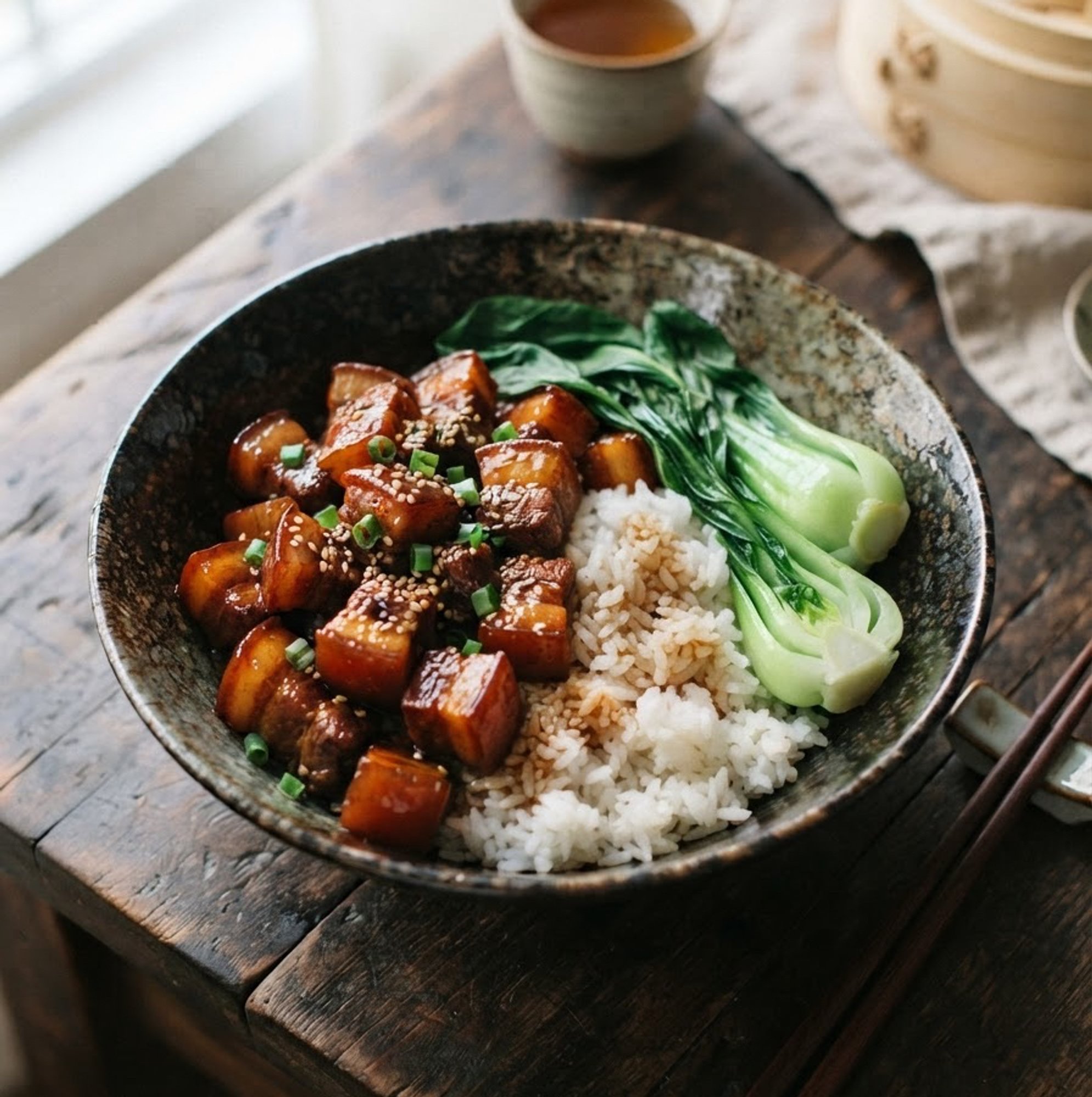 Braised Pork Belly Over Rice