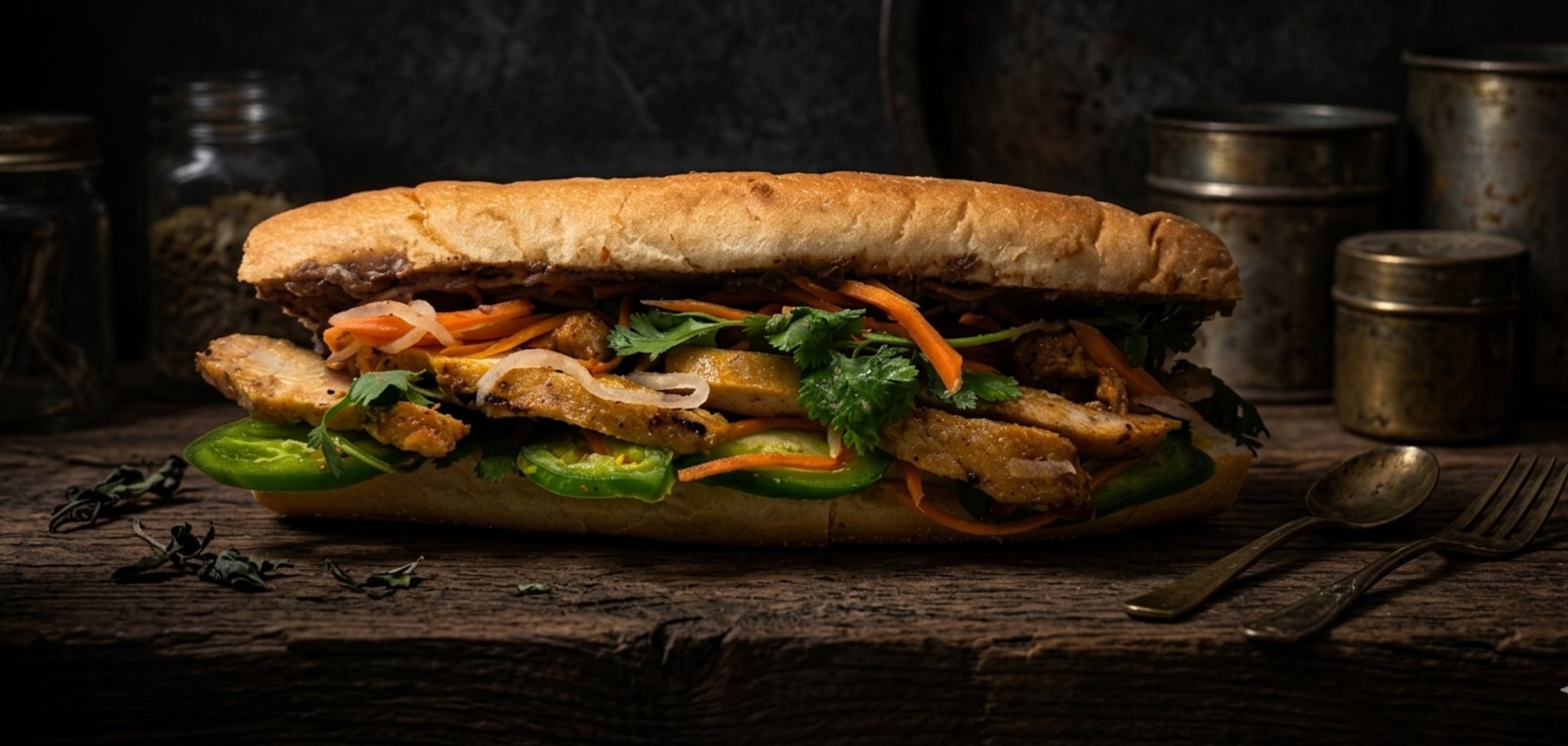 Honey Chicken Banh Mi