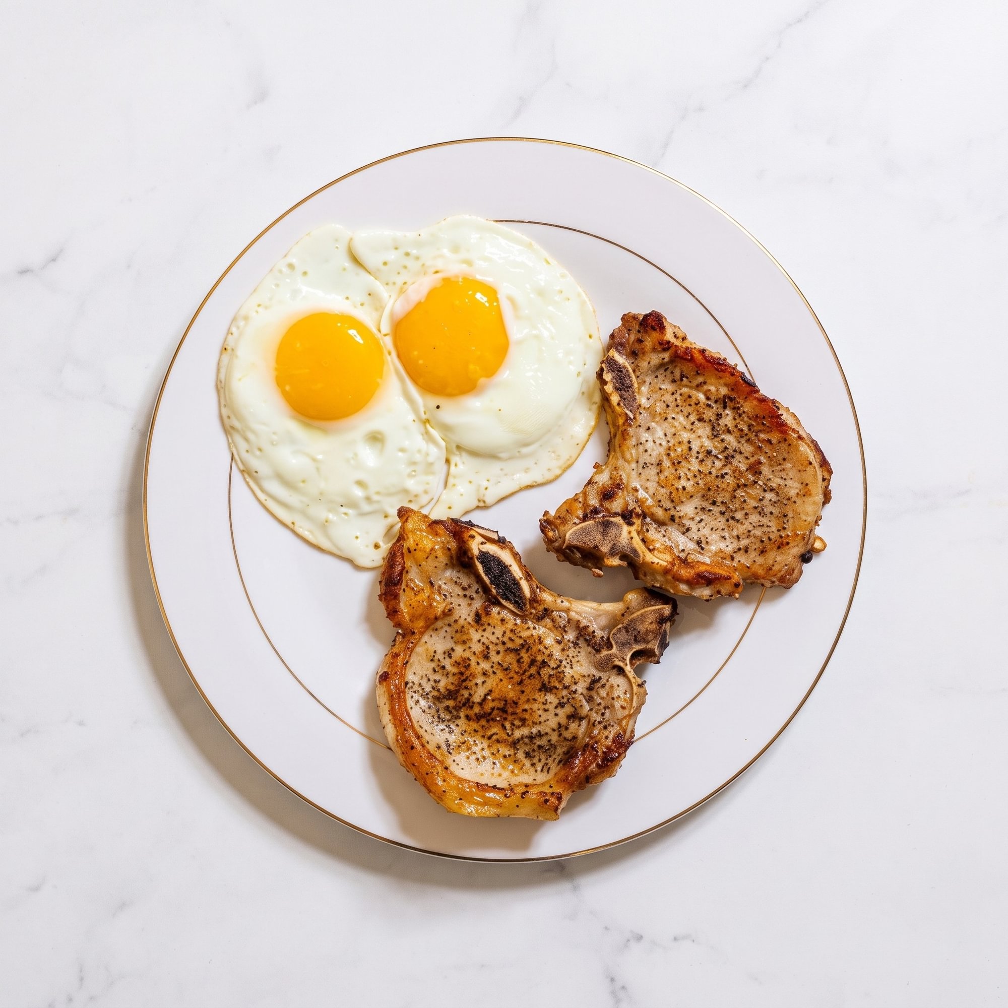 Pork Chop Breakfast Plate