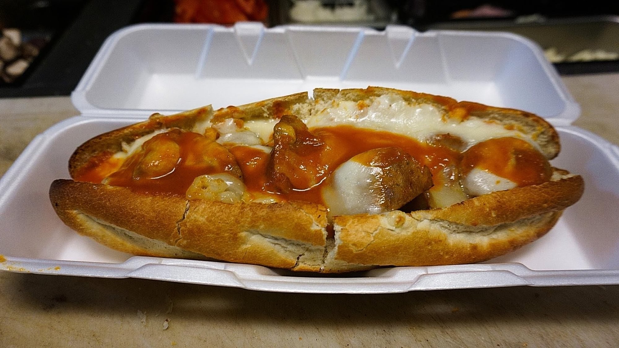 Sausage Parmigiana Sandwich