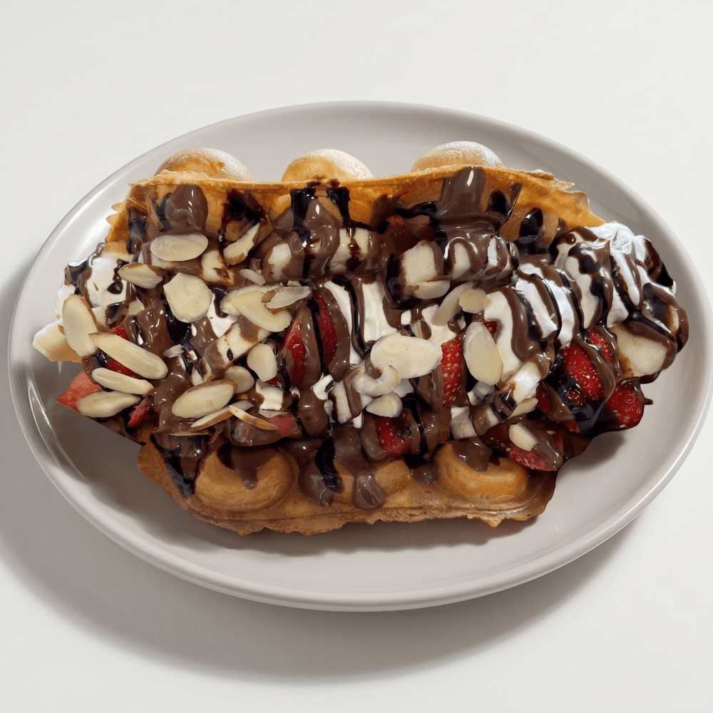 Strawnananut Waffle