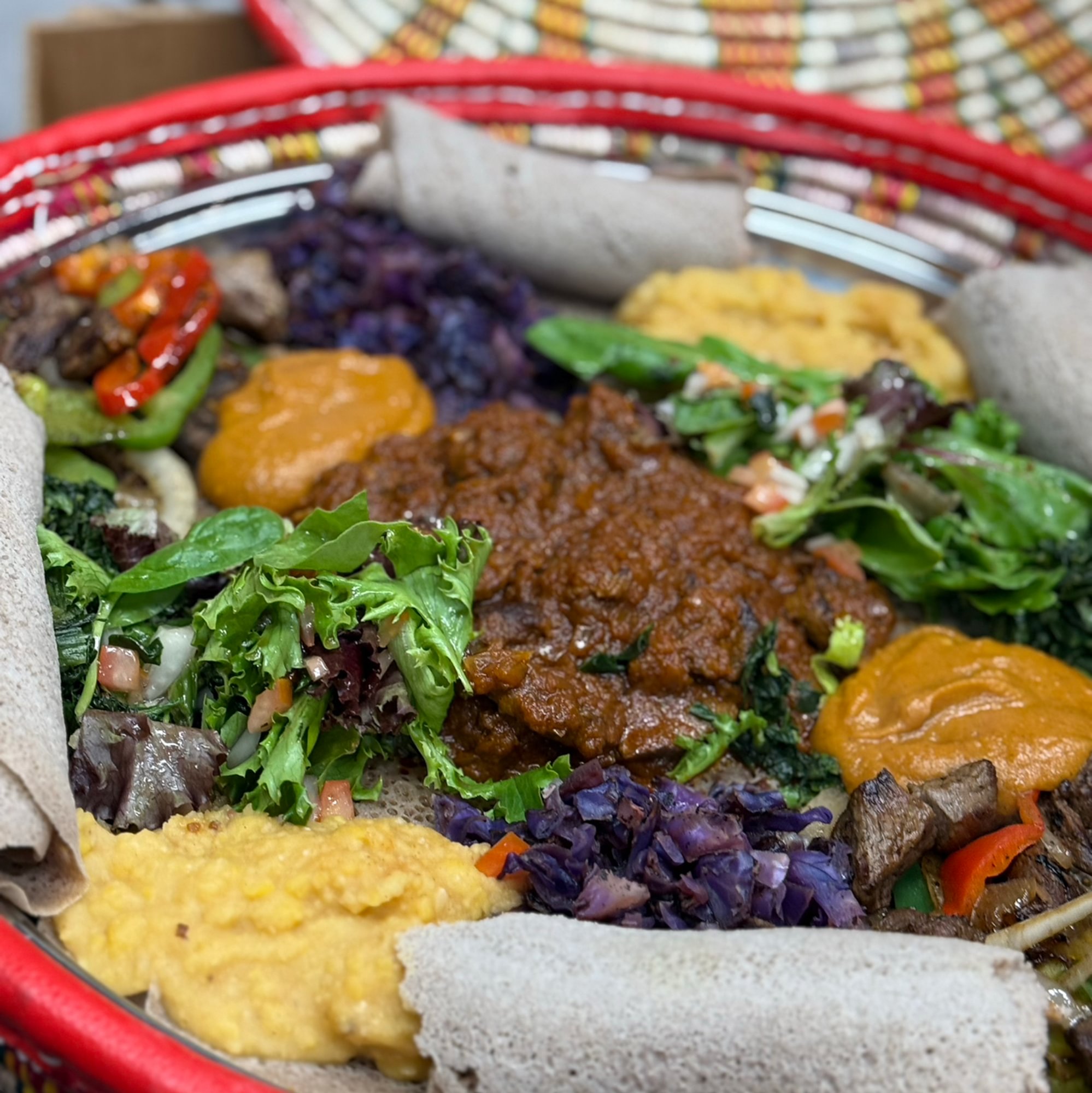 Family Injera and Wat