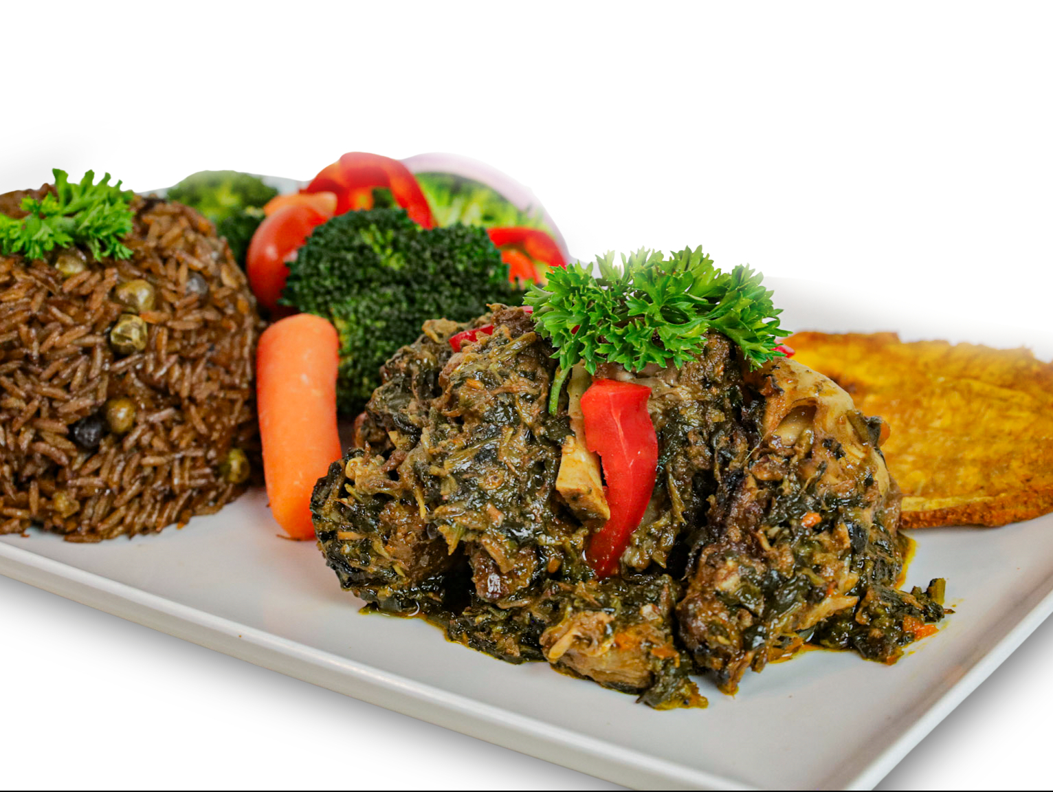 Lg. Spinach No Meat (Vegetarian Plate)