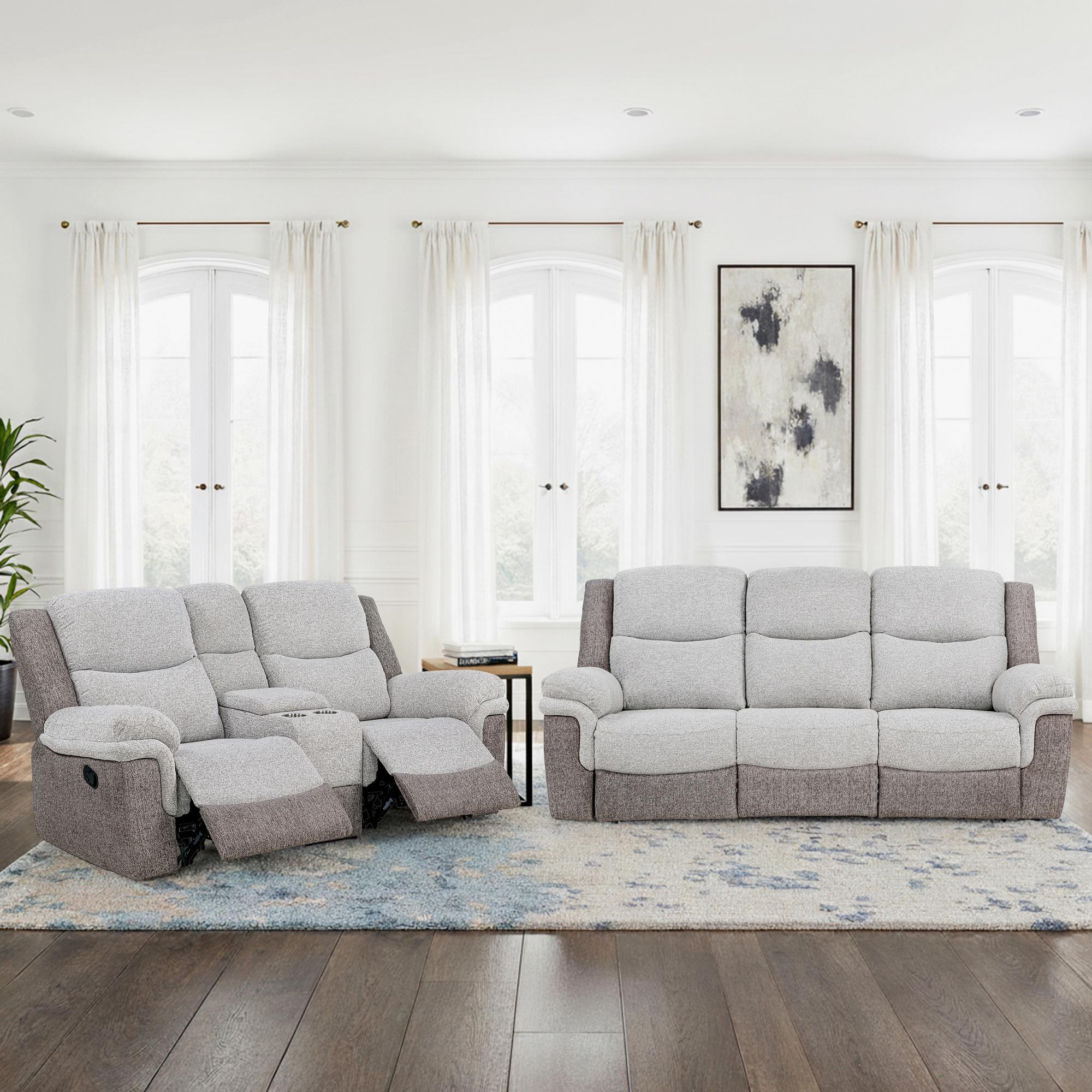 Withers Manual Reclining Sofa & Loveseat - Grey
