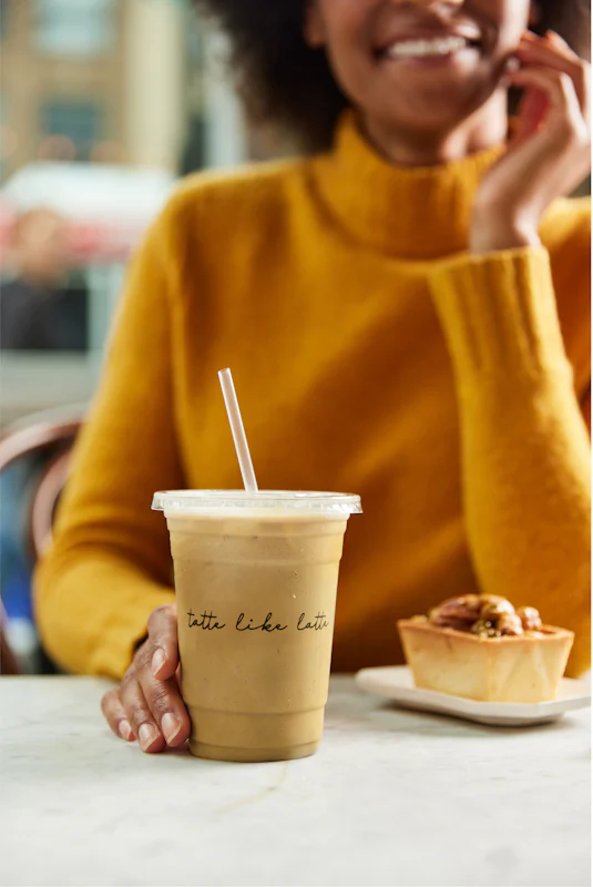Iced Tahini Pumpkin Oatmilk Latte